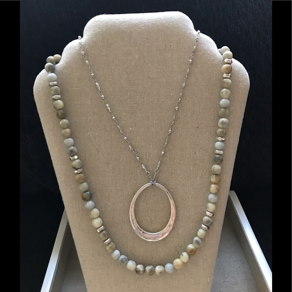 Stella & Dot, Silver, Natia Layered Necklace